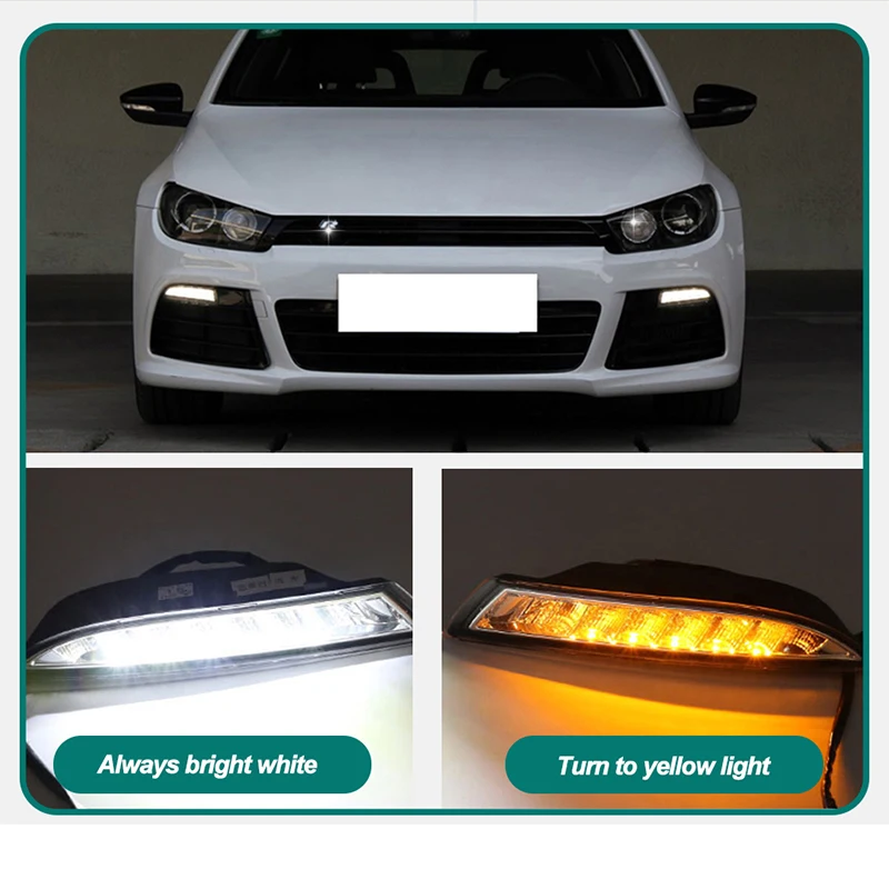 Roadot светодиодные дневные ходовые огни для VW Volkswagen Scirocco R 2010 2011 2012 2013 2014 фары
