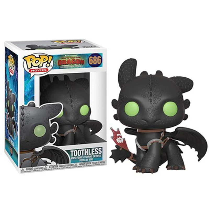 

FUNKO POP Official How to Train Your Dragon Toothless 686 # Anime Action Figures Model Doll Toys for Children Birthday Gifts