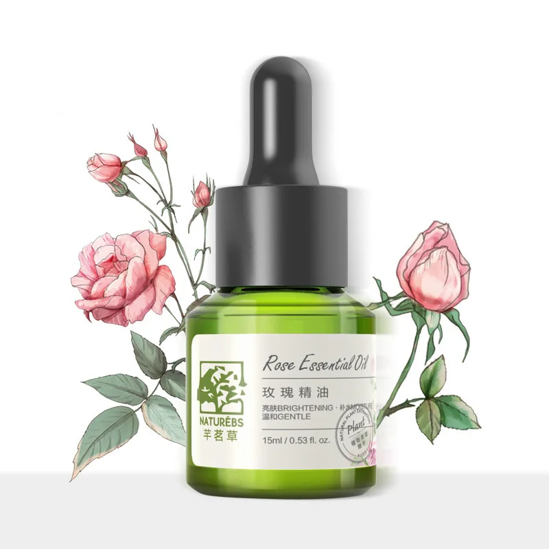 

15ml Rose Pure Essential Oils Hydration Moisturizing Firming Skin Smooth Anti-Wrinkles Anti-Aging Brightening Skin Care Oil