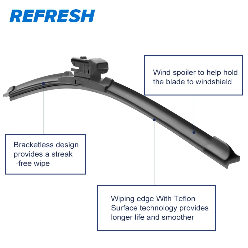 REFRESH Щетки стеклоочистителя для Toyota Prius Fit Hook Arms / кнопочные рычаги Модель Год с 1997 по год