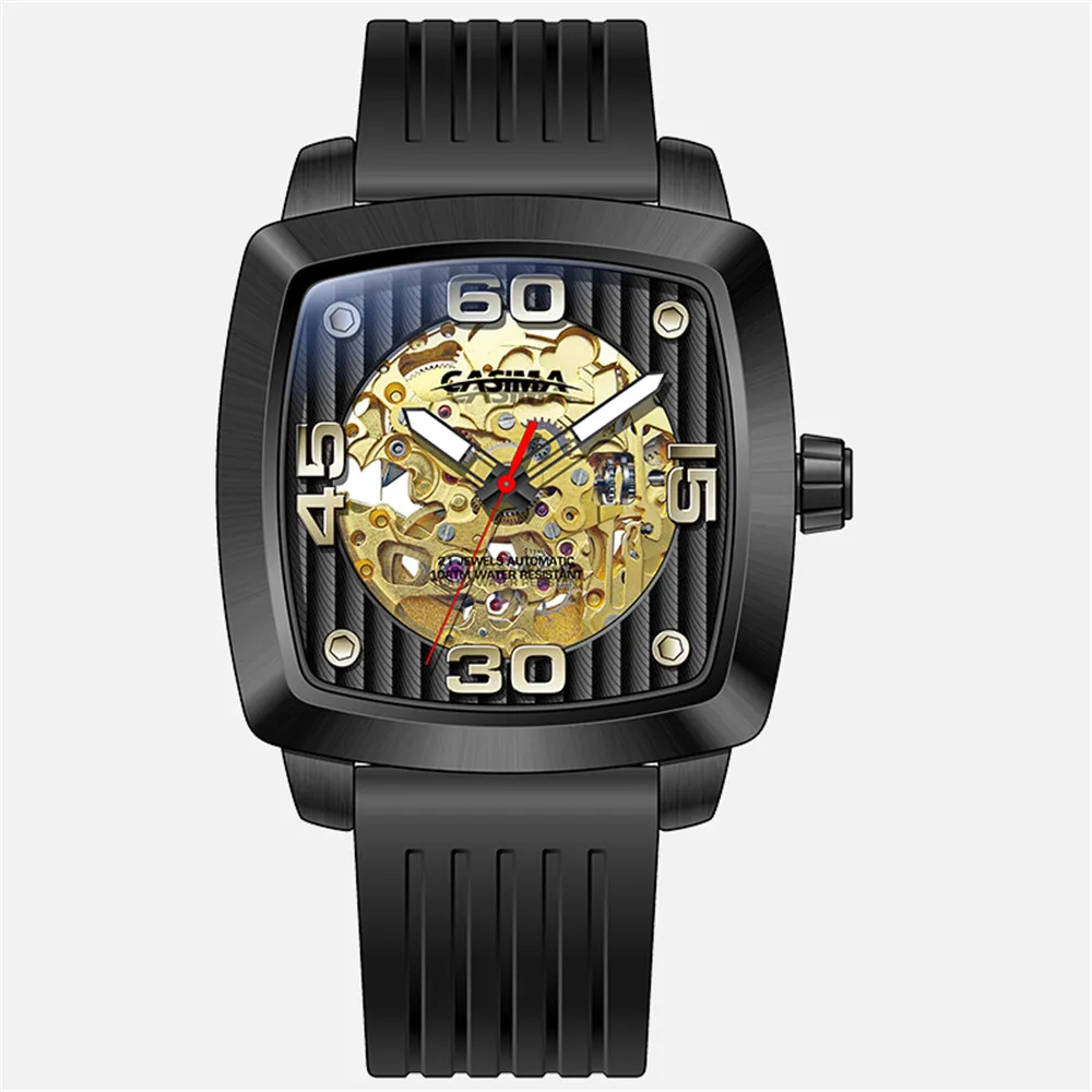 Luxury Brand CASIMA Automatic Mechanical Men Watch reloj hombre New Design Gold Waterproof 100M Watch Men reloj hombre Clock