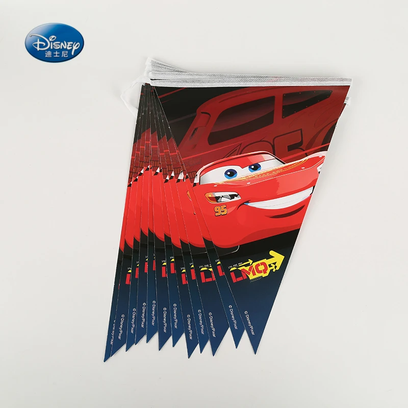 

Cartoon Cars 2.8M Flag 1set Banner Including 12pcs Pennants McQueen Kids Favor Happy Birthday Party Supplies Decoration