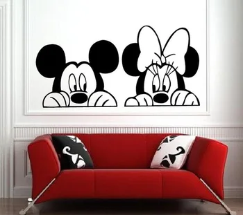 

Cartoon Mickey Minnie Mouse Decorative Vinyl Children Kids Baby Room Decal Mural Wallpaper Wall Stickers Home Decor Art 40x80cm