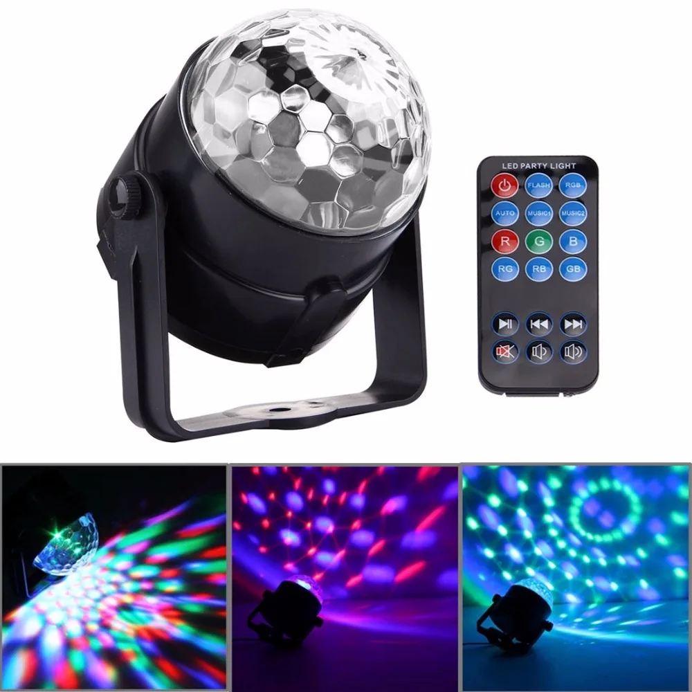 Bling LED Stage Lights Laser Projector Lamp Rrystal Rotation Magic Ball Light Disco DJ Bar Club