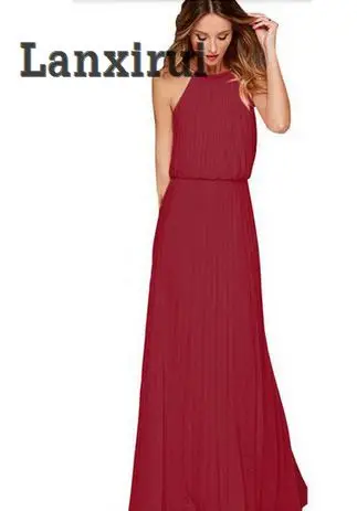 

Dresses Sexy Halter Women 'S Elegant Chiffon Sleeveless Floor -Length Prom Party Dresses Ever Pretty