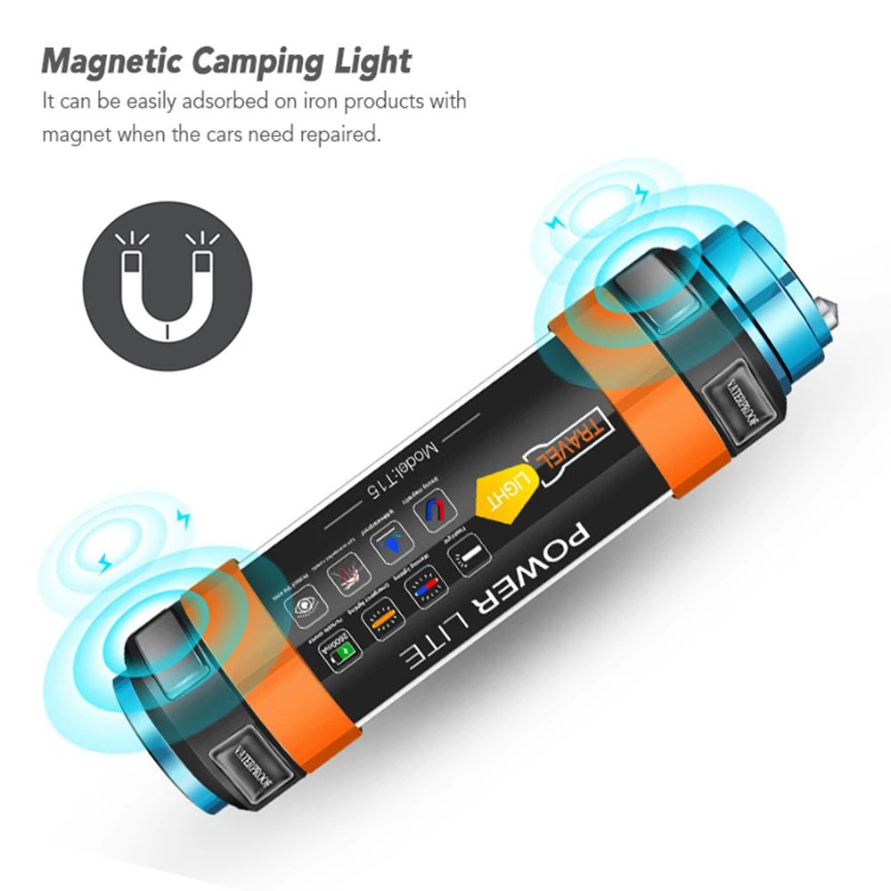 

outdoor Camping Light IPX8 Waterproof USB Rechargeable LED Camping Light Camping Hiking Outdoor Cycling Backpacking accesssiores
