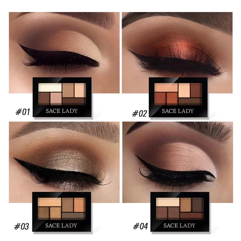 6-color Long Lasting Eyeshadow Palette Waterproof Colorfast Eye Shadow Powder Recommend