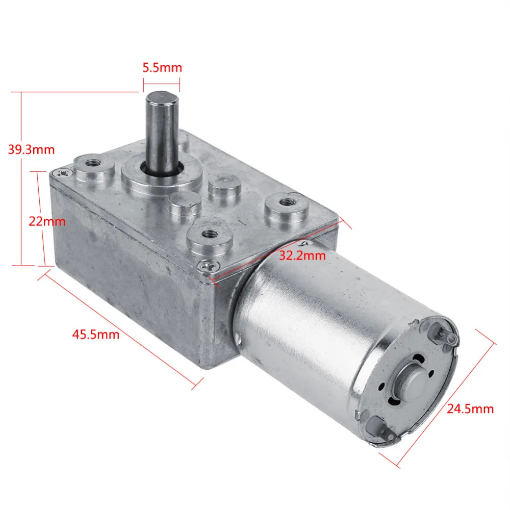 Реверсивный высокое червячный мотор-редуктор переменного тока 12V мотор-редуктор 5 об/мин Электрический приводной двигатель