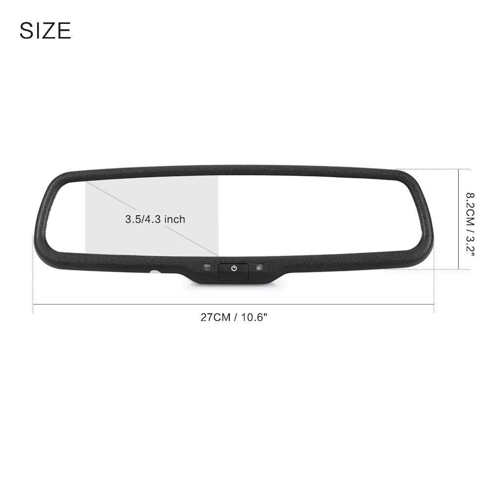 Автомобильное зеркало заднего вида Onever с ЖК дисплеем 4 3 дюйма|mirror monitor|parking monitor4.3