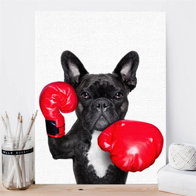 25x30cm Funny Cute Dog Canvas Art Wall Print Poster Modern Painting