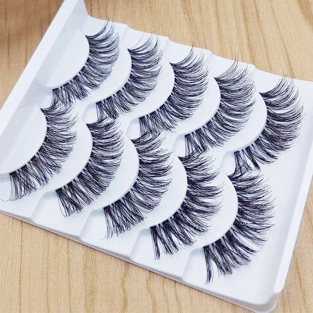 

5 pairs Mink Eyelashes 3D False lashes Thick Crisscross Makeup Eyelash Extension Natural Volume Soft Fake Eye Lashes #1