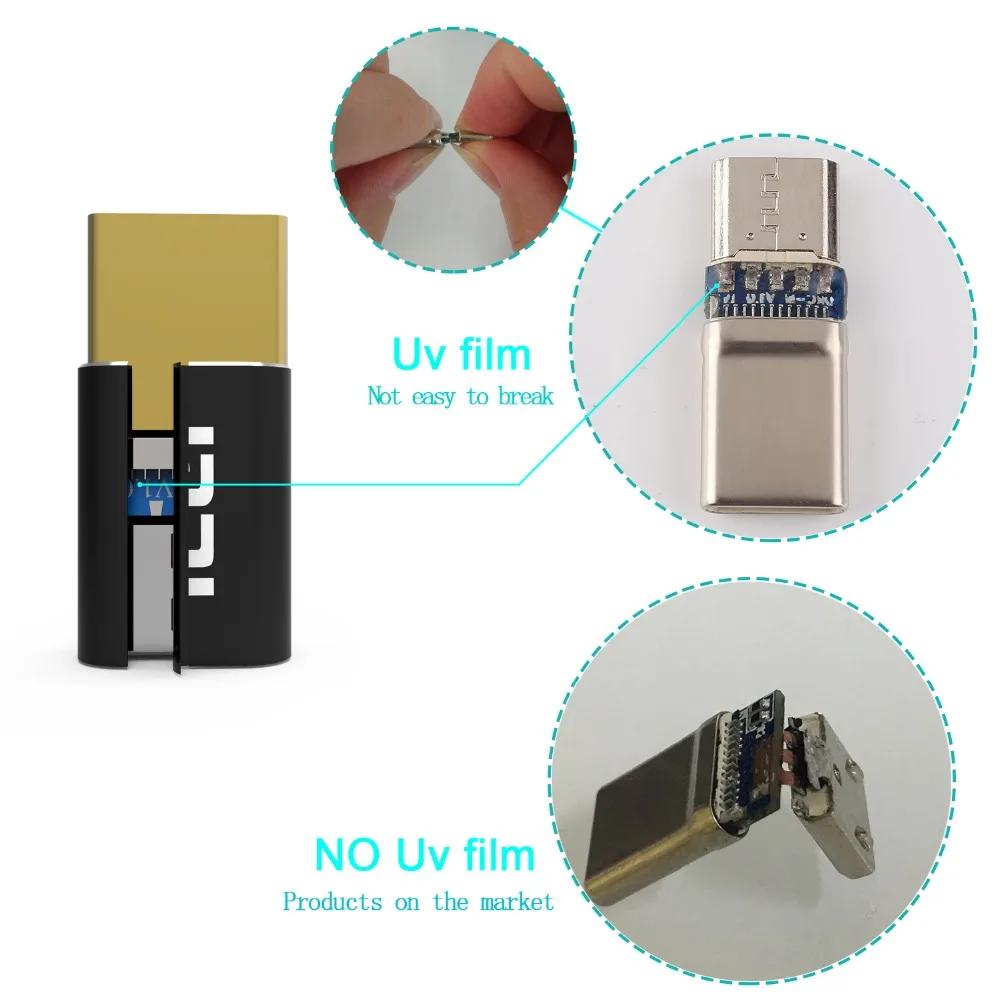 ICZI 5 шт. позолоченный usb type C для Micro USB адаптер Разъем samsung S8/S8 Plus Oneplus Xiaomi huawei OTG
