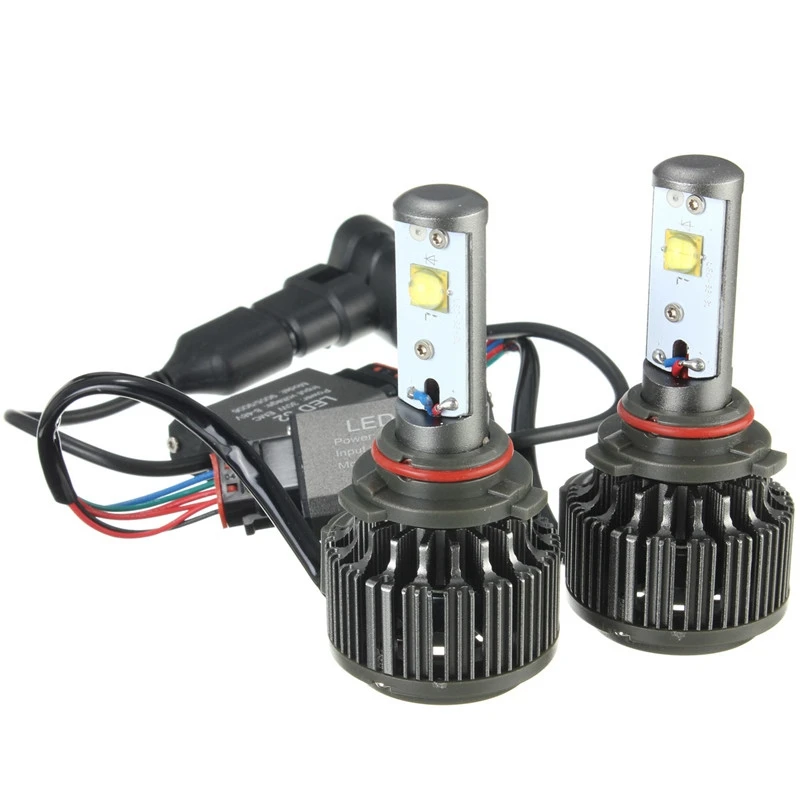 

Top Quality 1 Pair High Power LED headlight kit H4 H7 9005 9006 6000K 60W 7200LM With Mini LED Driver /Wire