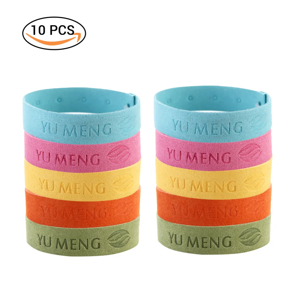 

10PCS Outdoor Anti Mosquito Bug Pest Repel Wrist band Bracelet NonToxic Insect Repellent for Adult & Kids