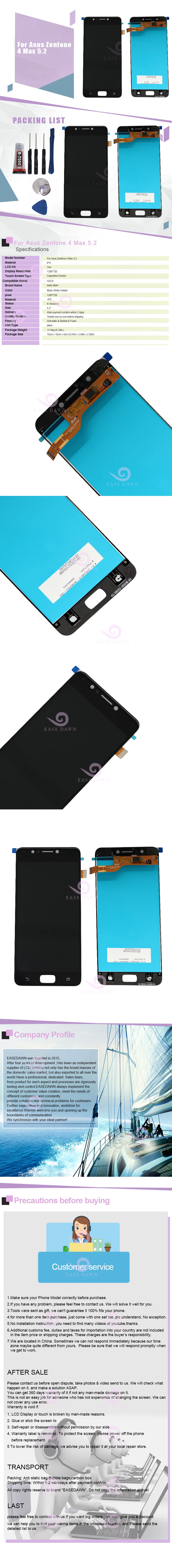 Для 5," Asus Zenfone 4 Max ZC520KL X00HD ЖК ips экран дисплей+ сенсорная панель дигитайзер для Asus дисплей