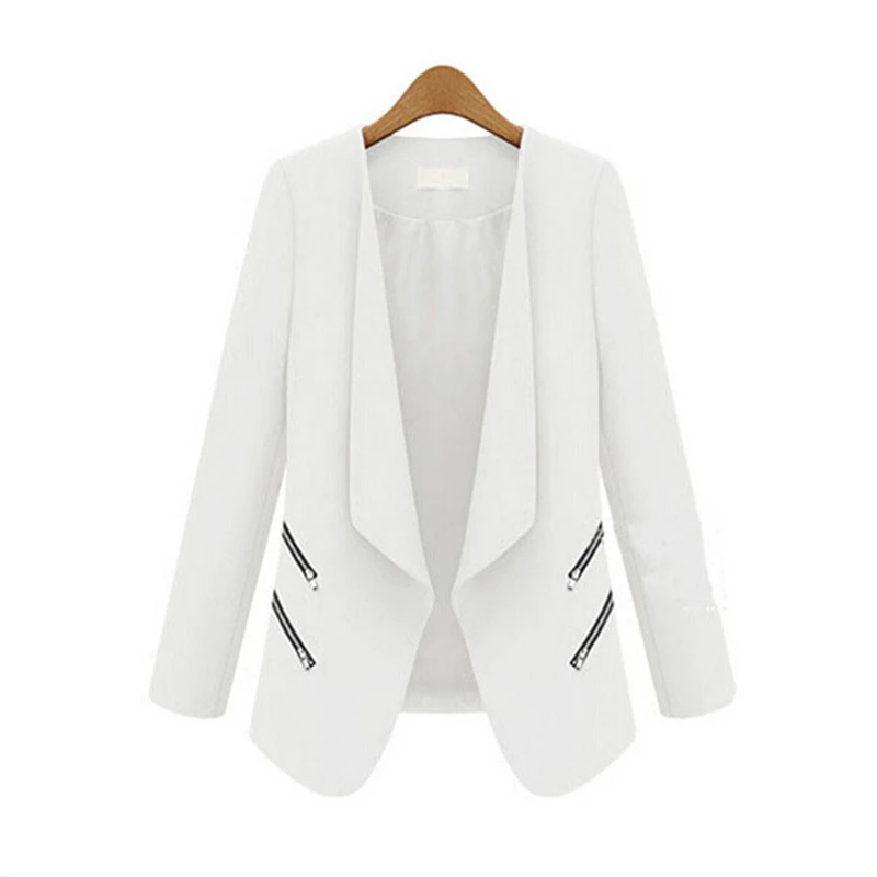 Office Lady Slim Blazer Jackets Coats New Fashion Style Summer  Thin Blue Cardigan Outwear Business Women Leisure Blaser Femme
