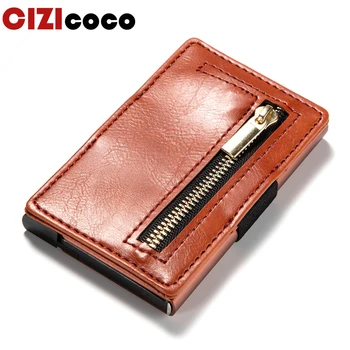 

2019 New ID Card Holder Antitheft PU Leather Card Wallets For Men And Women Vintage RFID Blocking Credit Card Holders