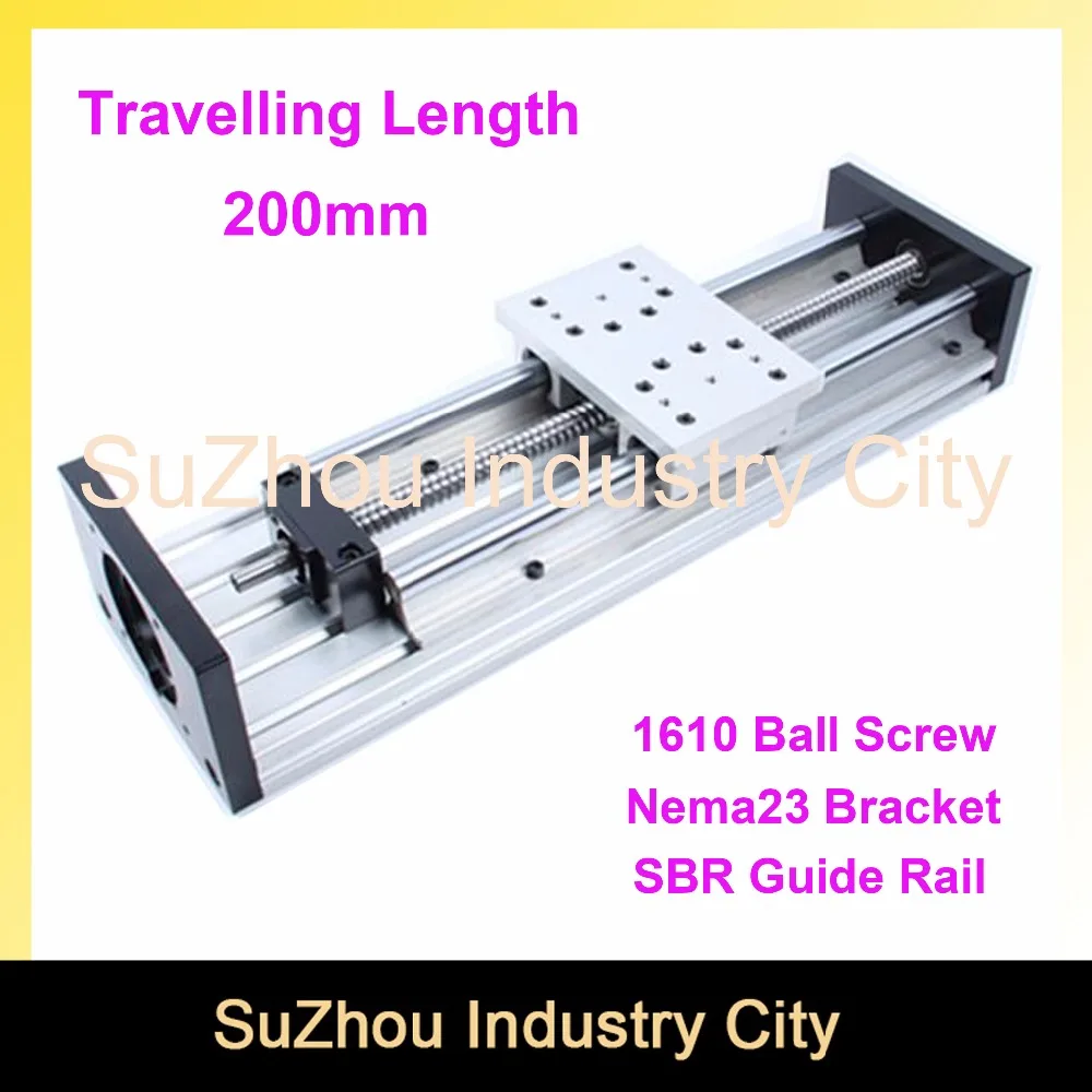 

Travelling Length 200mm sliding table SBR20 Linear Guide Rail linear motion module Ball Screw 1610