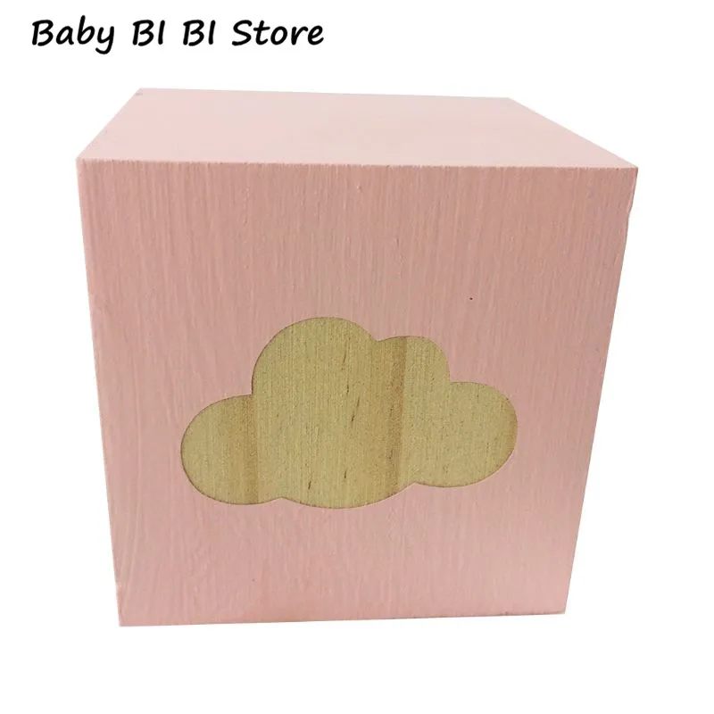 Украшение для дома облака квадратный куб твердый деревянный персональный детский реквизит для фотосессии детские товары - Цвет: 1