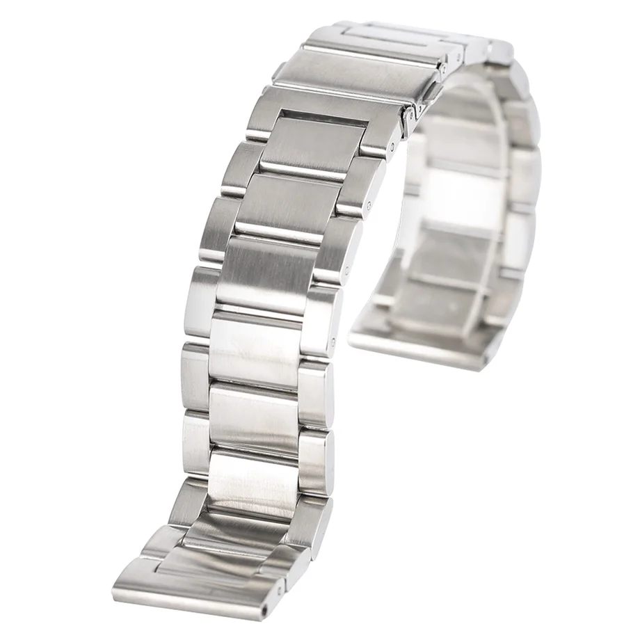 20mm 22mm Stainless Steel Wrist Watch Men Bracelet Clasp Watches Men