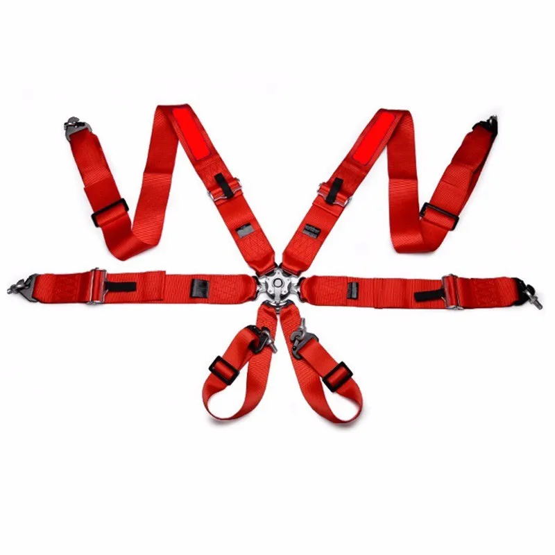 1New-1-Seat-3-6-Point-Camlock-Racing-Seat-Belts-Safety-Harness-color-Red-Blue-Black