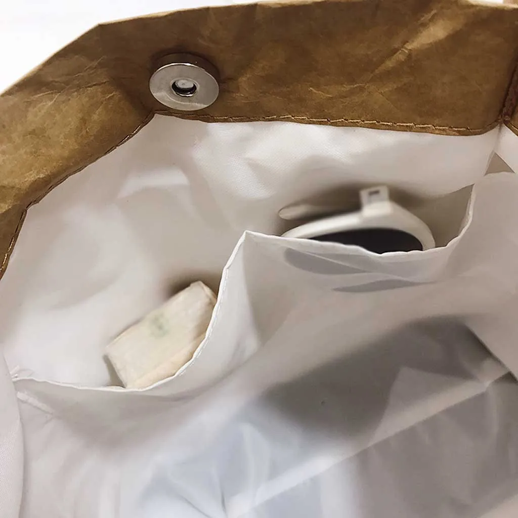 Деловая Повседневная сумка через плечо женская бумага для поделок в стиле ретро брызгозащищенная сумка на плечо однотонная сумка с надписью# YY