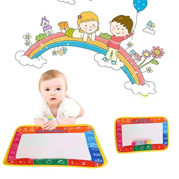 

Draw Paint Water Canvas Magic Doodle Mat With Pen Brushes 29X19cm Baby toys