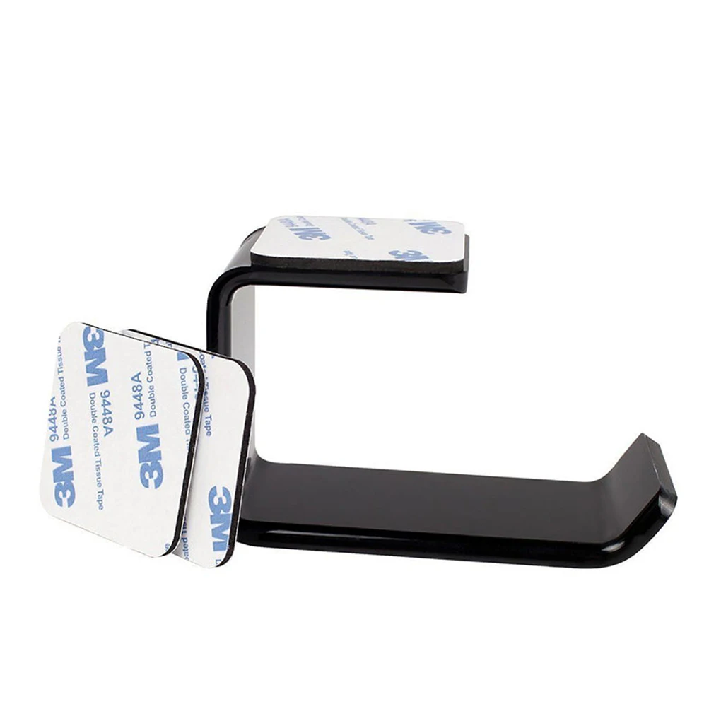 

1pcs/2pcs Sticker Acrylic Headphone Bracket Hanger Under Desk Wall Mounted Headset Holder Hook Earphone Sticky Display Stand