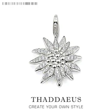 قلادة Edelweiss ، 2019 شتاء 925 فضة مجوهرات الأزياء أوروبا نمط بيجو العصرية اكسسوارات هدية للمرأة