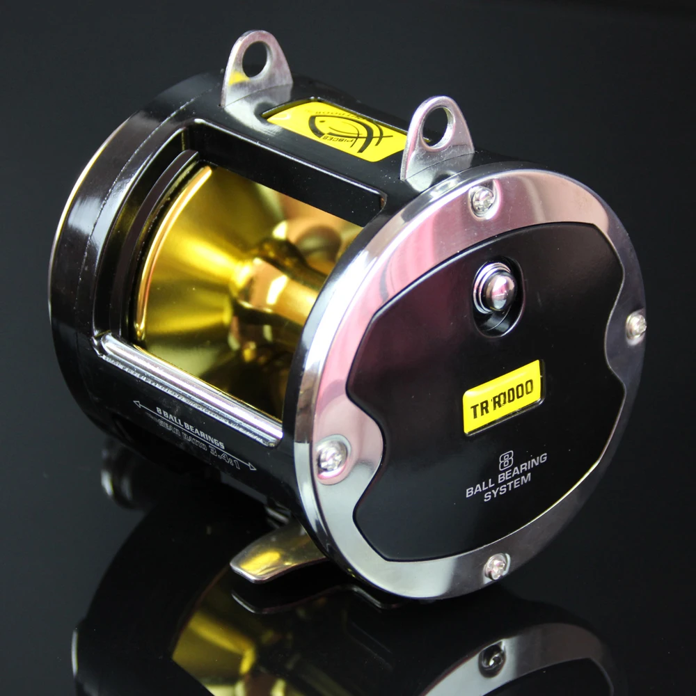 New Black 8 Stainless Steel Ball Bearings Fishing Trolling Reel Jigging 25kg Drage Force Deep Sea Saltwater Boat Fishing Reel  (5)