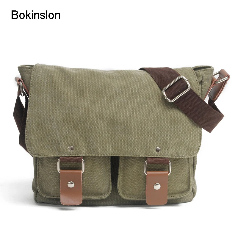

Bokinslon Crossbody Bag Men Canvas Practical Man Shoulder Bags Simple Popular Male Crossbody Bags
