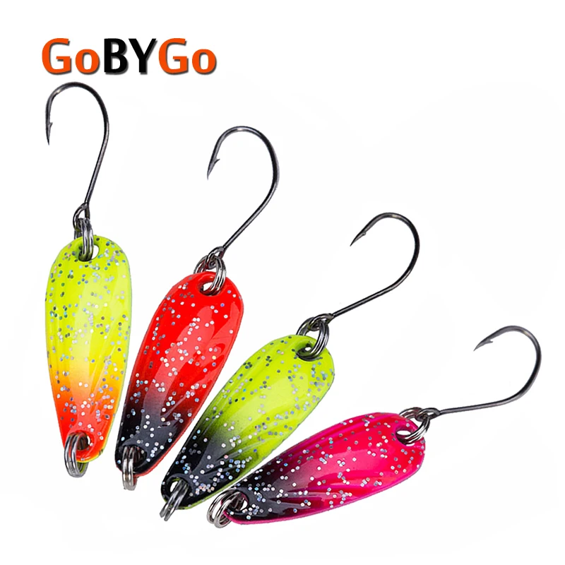 

GoByGo 1PCS Mini 2.5g Spoon Fishing Lure 2.8cm Metal Jigging Lure Baits Hard Fishing Tackle Crankbait Jig Swimbait Pesca