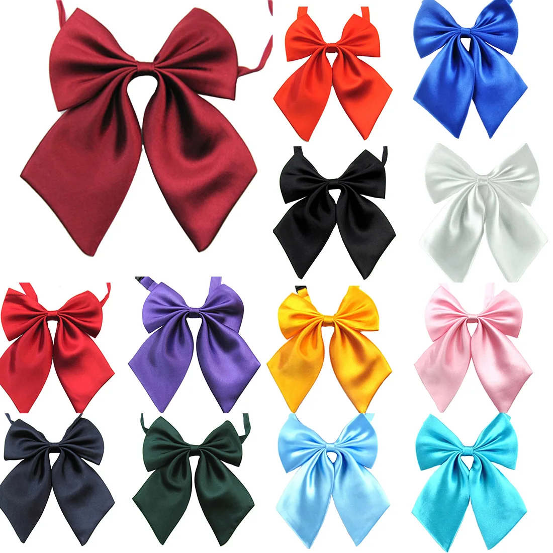 

Women's Butterfly Bow Tie Women Cravat Butterfly Women's Bow Tie Girl Student Hotel Clerk Waitress Neck Wear Silk Ties