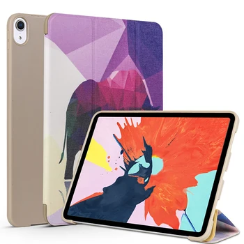 

Smart cover Case for iPad Pro 11 2018 PU Leather PC Back Ultra Slim Light Weight Trifold Smart Cover Case 2018