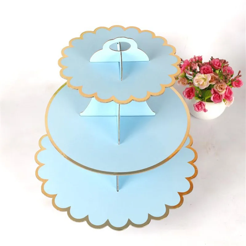 3 Tiers DIY Paper Cupcake Stand Dessert Candy Storage Holder Rack Baby Shower Wedding Birthday Party Cake Display DE75 (2)