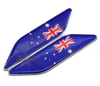 

5 pairs Aluminum Alloy National Australia Flags Car-styling Emblems Decorations Australia Flag Car Side Stickers Badge Accessory