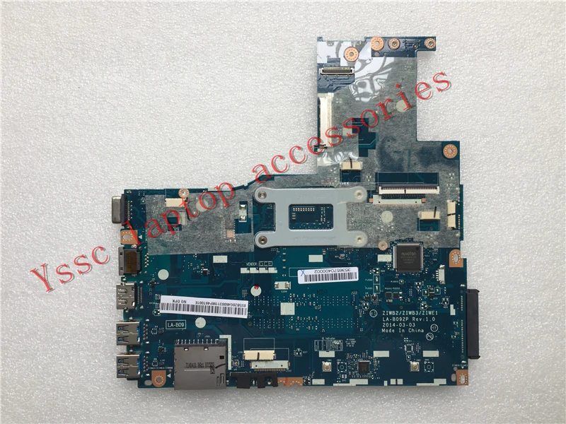 

Free Shipping Brand New !!! ZIWB2 ZIWB3 ZIWE1 LA-B092P For Lenovo B50-70 motherboard ( For intel 2957U CPU ) Test OK
