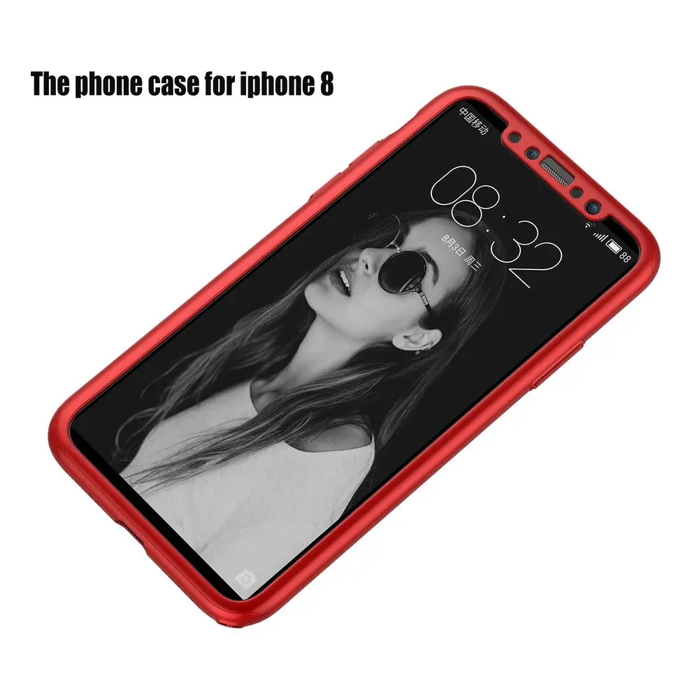 

8 pcs All-inclusive Protected Phone Case Solid Polish Cover For iPhone X