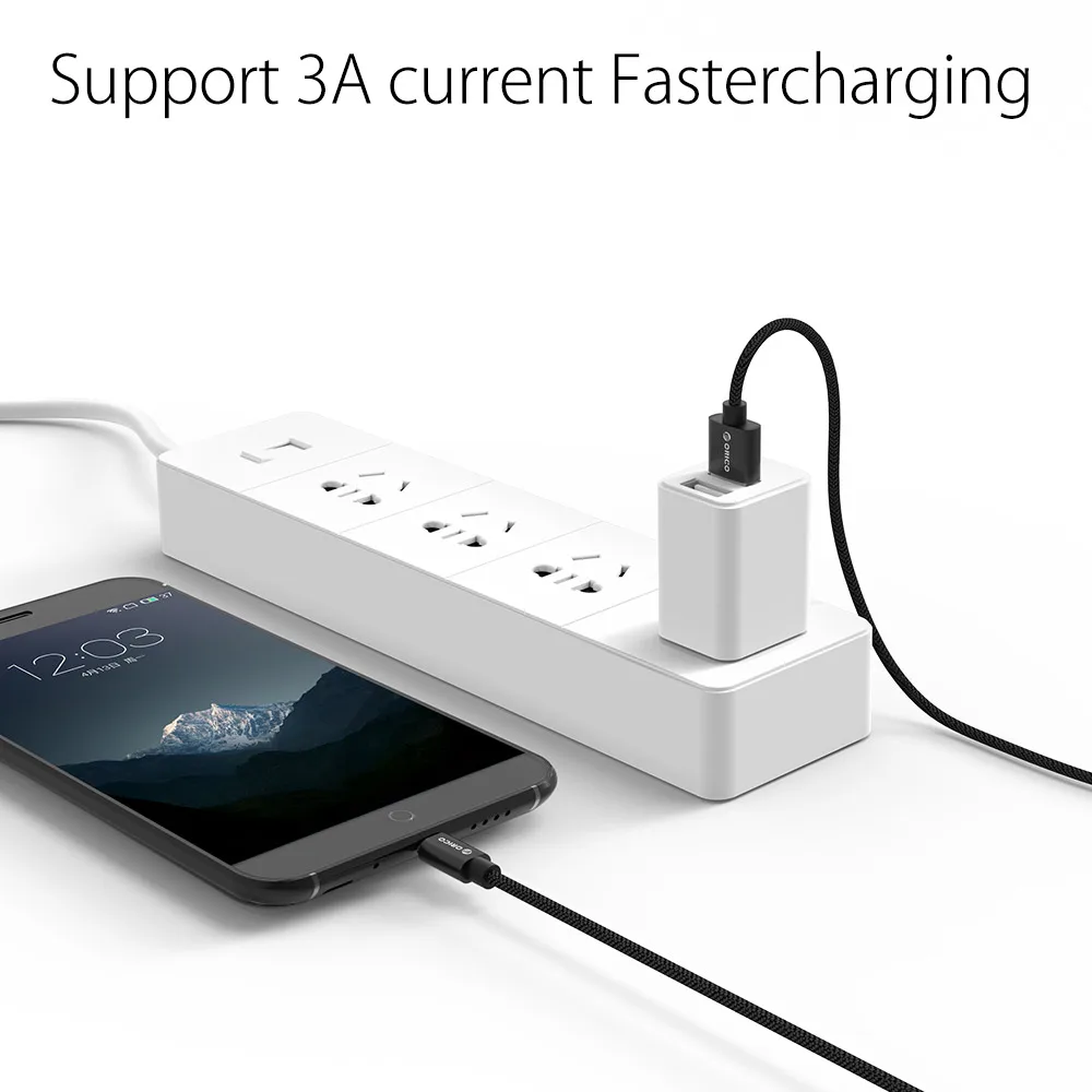 Кабель Micro USB ORICO 2.4A нейлоновый кабель для быстрой зарядки и передачи данных