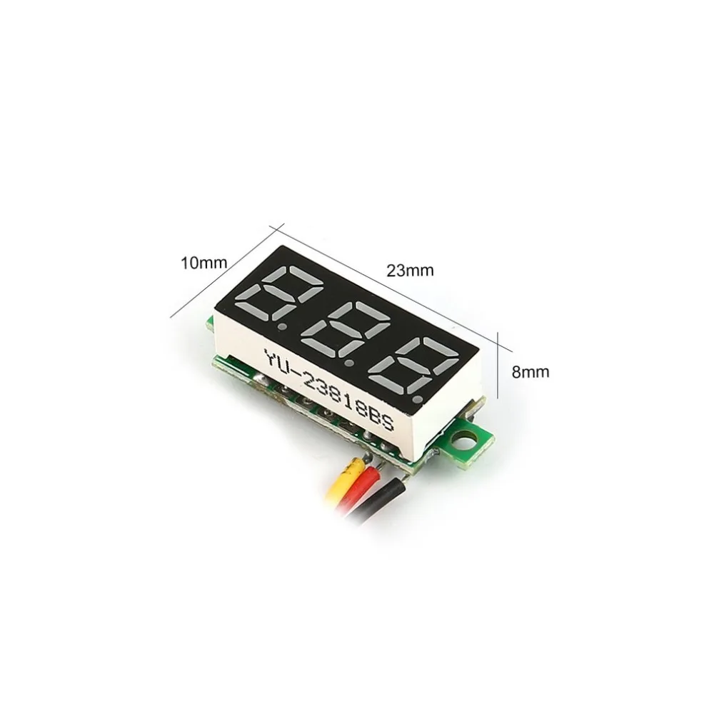 0-100V 0.28in 3 Wire LED Digital Display Panel Voltmeter Electric Voltage Meter Volt Tester for Auto Battery Car Motorcycle | Инструменты