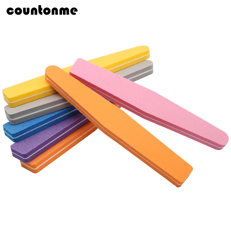 

10pcs Nail Files Sponge Buffer Block Mix Color Diamond File Washable Lime Unghie 100/180 Nails Accessoires Polisher Nail Glitter