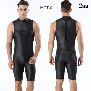 

2mm Mens Wetsuit Shorty Black One-piece sleeveless Wet Suits Diving Suit for Scuba Diving Surfing Snorkeling Winter