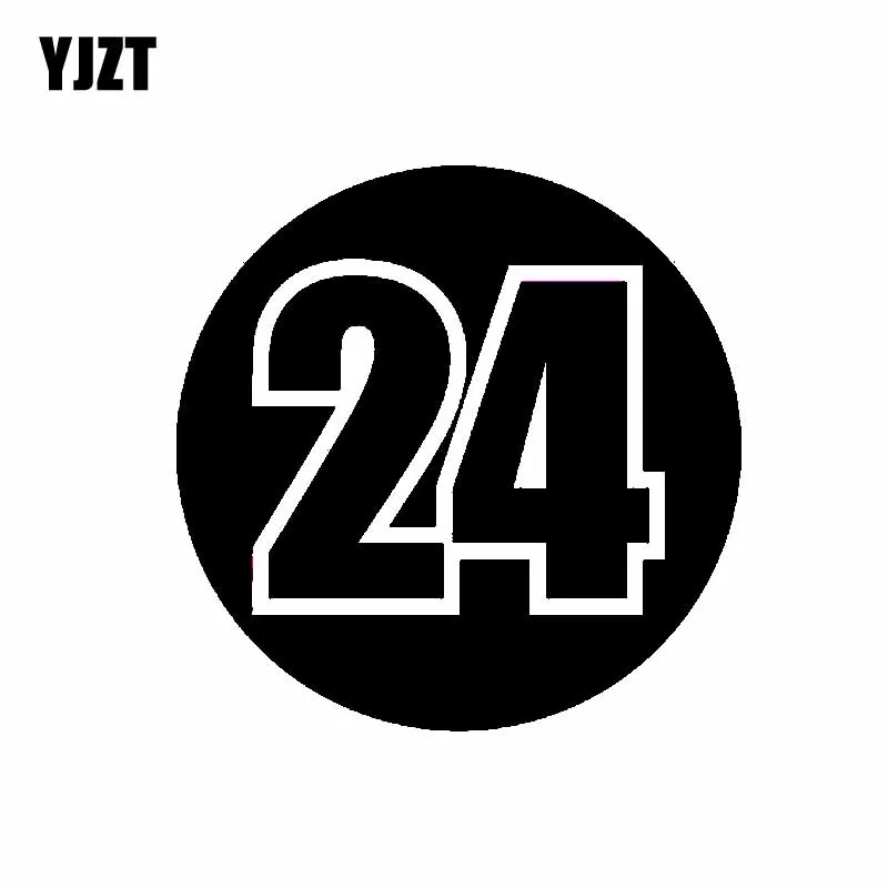

YJZT 14CM*14CM Fashion Race Number 24 Decoration Car-styling Car Sticker Decal Vinyl C11-0858