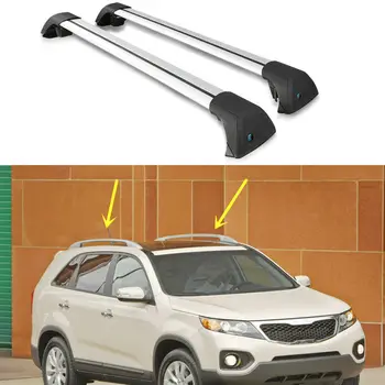 

For KIA Sorento 2003-2013 2PCS Alloy Cross Bar Roof Cargo Luggage Rack