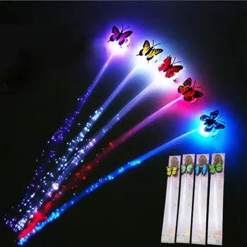 

Hot Sale Party LED Shining Glow Hair Braids Flash LED Fiber Hairpin Clip Light Up Headband Party Glow Supplies
