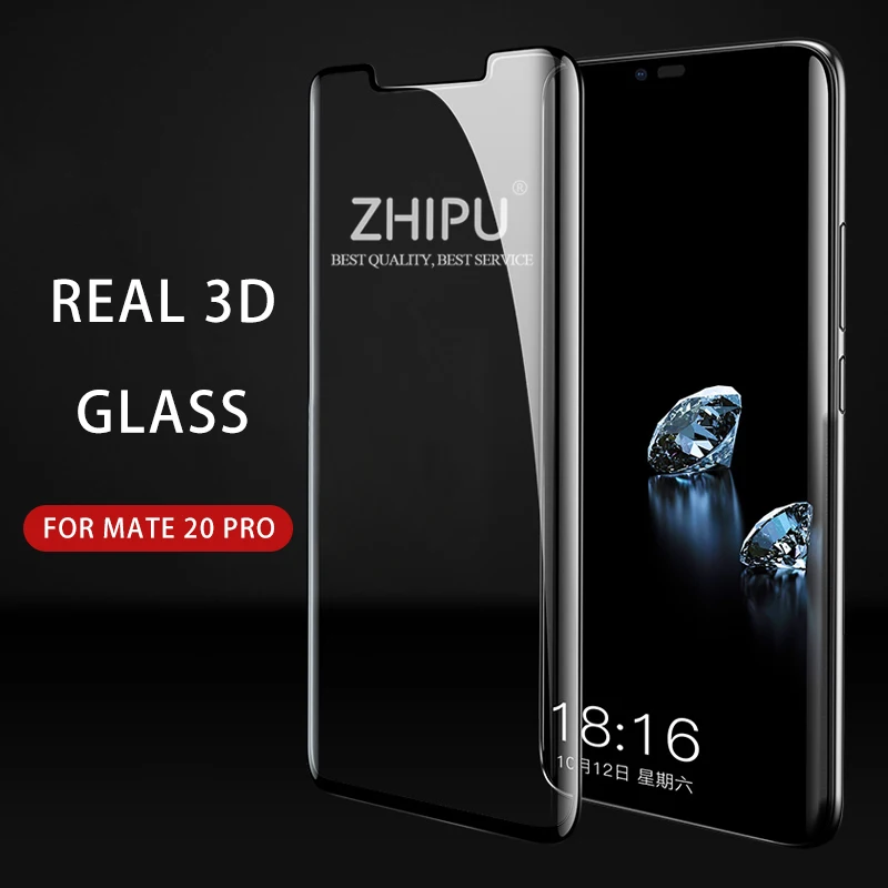 

3D Curved Tempered Glass For Huawei Mate 20 Pro Screen Protector For Huawei Mate 20 Pro Full Curved Edge Tempered Glass 6.39inch