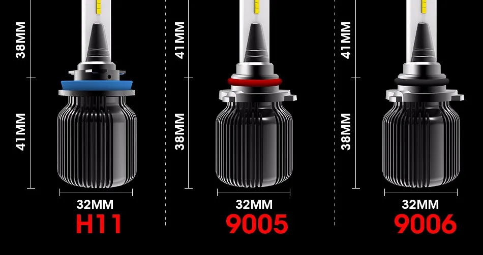 Hlxg Новые поступления 2 шт. H4 H7 светодиодный H11 40 Вт 8000LM/комплект CSP чипсы 12 В 24 В 6000 К фар автомобиля луковицы 9006 HB4 9005 HB3 авто противотуманные