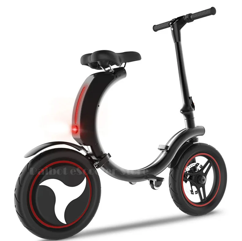 Daibot Mini bicicleta eléctrica de dos ruedas bicicleta eléctrica 14 pulgadas 500 W 36 V 30 KM/H plegable portátil adultos eléctrico bicicleta