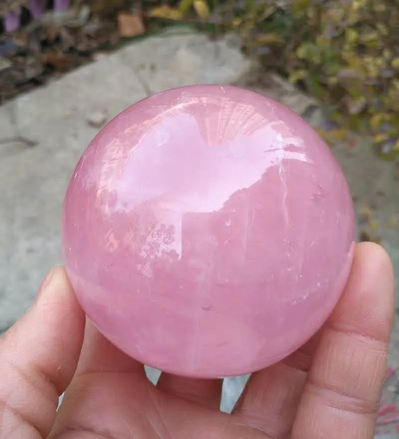 Горячие 1 шт 50 мм натуральные стразы из розового кварца насадка шар заживление