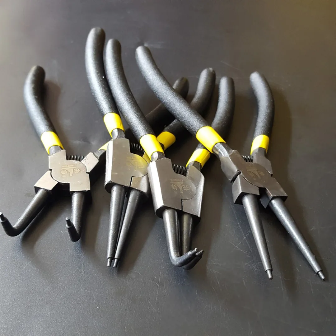 DWZ 4Pcs 7'' Snap Ring Pliers Plier Set Circlip Combination Retaining Clip Tool